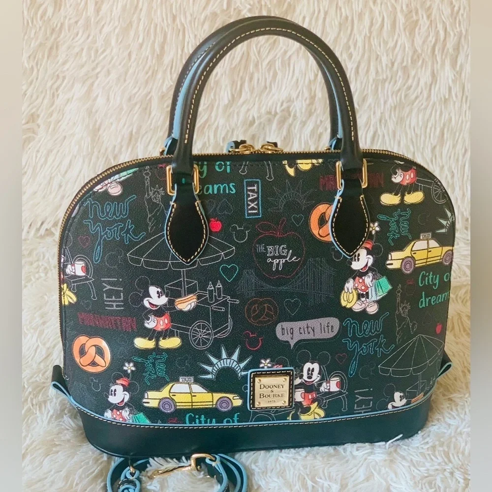 Disney Dooney & Bourke Mickie & Minnie New York City Zip Satchel or crossbody